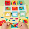 Interactive Family Puzzle Game, Colorful Brain Teaser Blocks for Kids & Parents - Engaging Two-Player Challenge & Gift Idea