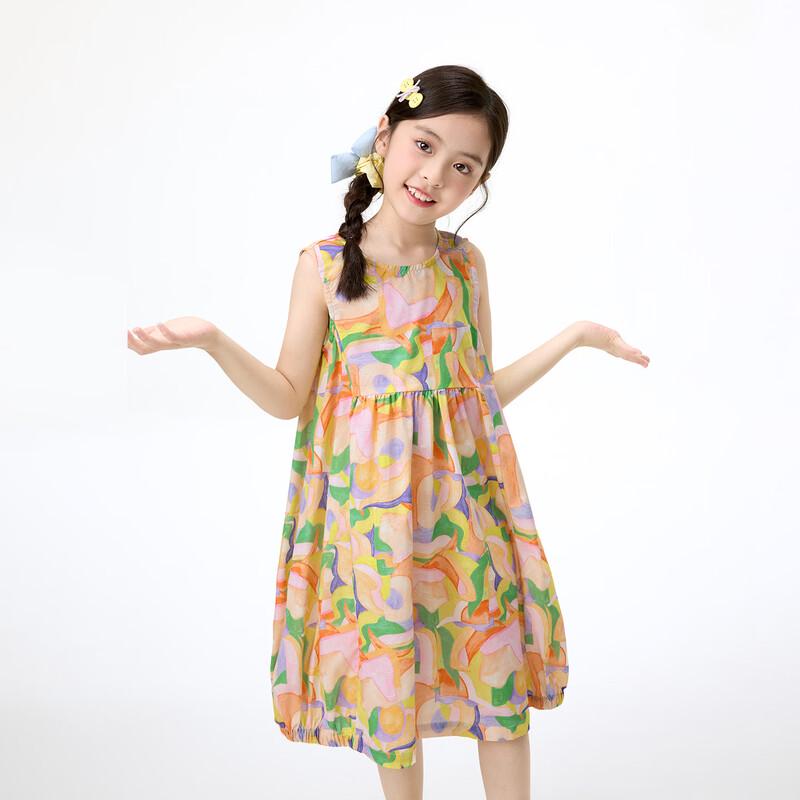 Girl s Pure Cotton Sleeveless Floral Dress 140