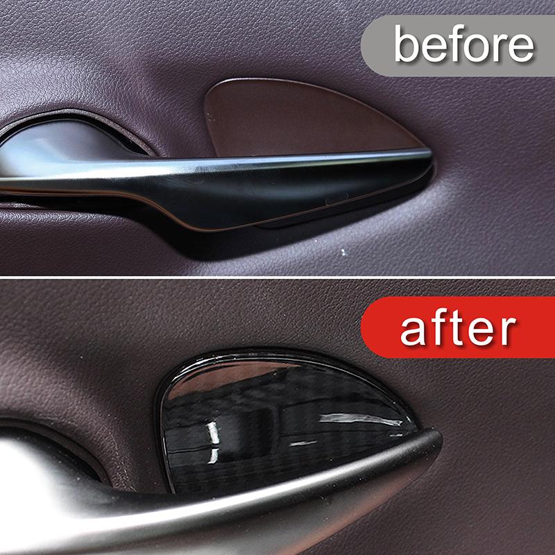 Carbon Faser Farbe Auto Innen Türgriff Schüssel Abdeckung Trim Aufkleber Für Lexus ES250 300 350h 2018 Innen