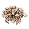 100pcs/bag Home Decoration Hanging Ornament Accessory Painting Scrapbooking Craft Wooden DIY Plant Flower Shape Handmade