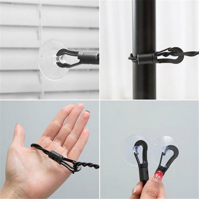 2,5M Reise rutschfeste Wäscheleinen Outdoor Reise Camping Tragbar Trocknen Kleiderbügel Gestell Leine Saugnapf Elastisches Seil