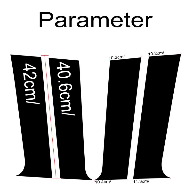 4PCS Polished Pillar Posts Fit For Peugeot 301 2014- Window Trim Cover BC Column Accessories Sticker Gloss Black