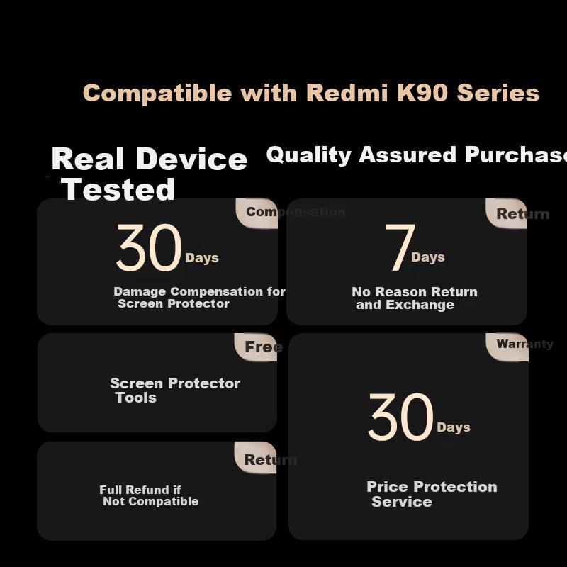 Instant Installation Tempered Glass Screen Protector for Redmi K90, Redmi K90 Phone Film, Full Coverage Ultra-Thin HD Anti-Fingerprint 85746