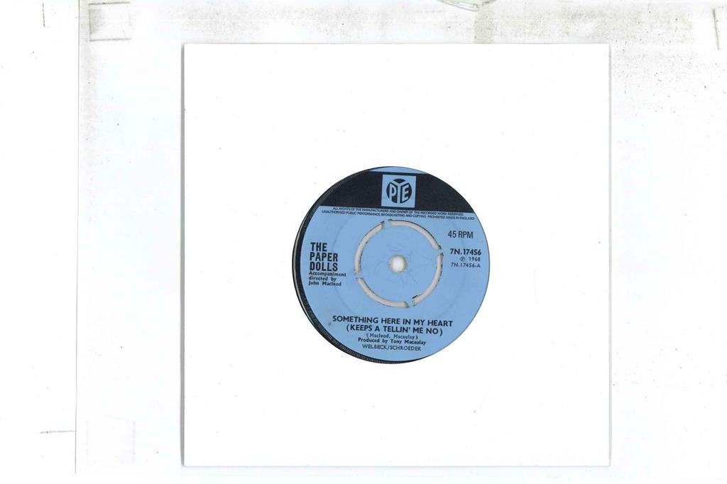 7inch Record PAPER DOLLS Something Here In My Heart Keeps A 7N17456 PYE 1968 UK SoulFunk Used