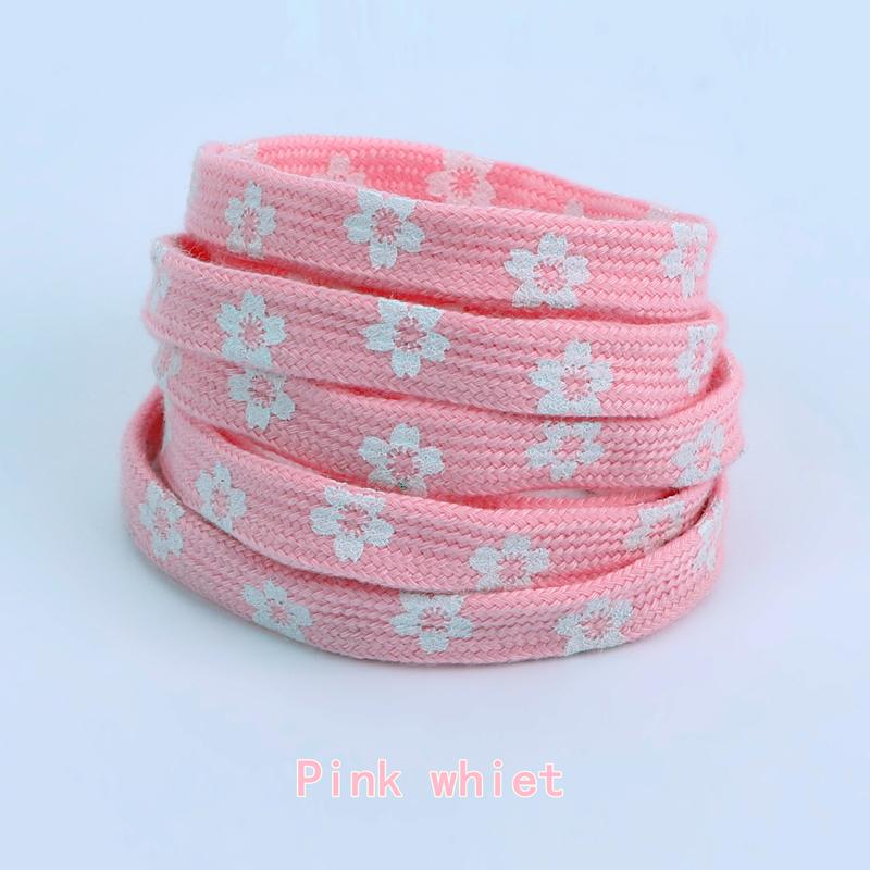 Fashion Style Cherry Blossom Pink AF1 Shoelace High-Cut Low-Cut Original Female Flower Lace Decorative Buckle Female Shoelace