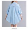 2026 Stylish Cotton Linen V-Neck Casual Plus Size Shirt with Belly Coverage and Wide Hem