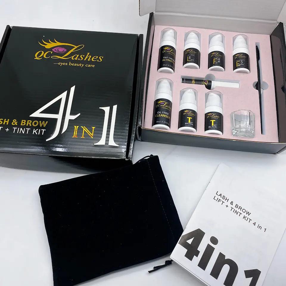 Private Label Keratin Fast Lash Lift Kit Eyelash& Brow Perm Professional Brow Lamination Tint 4 In 1 Brow Lamination Kit