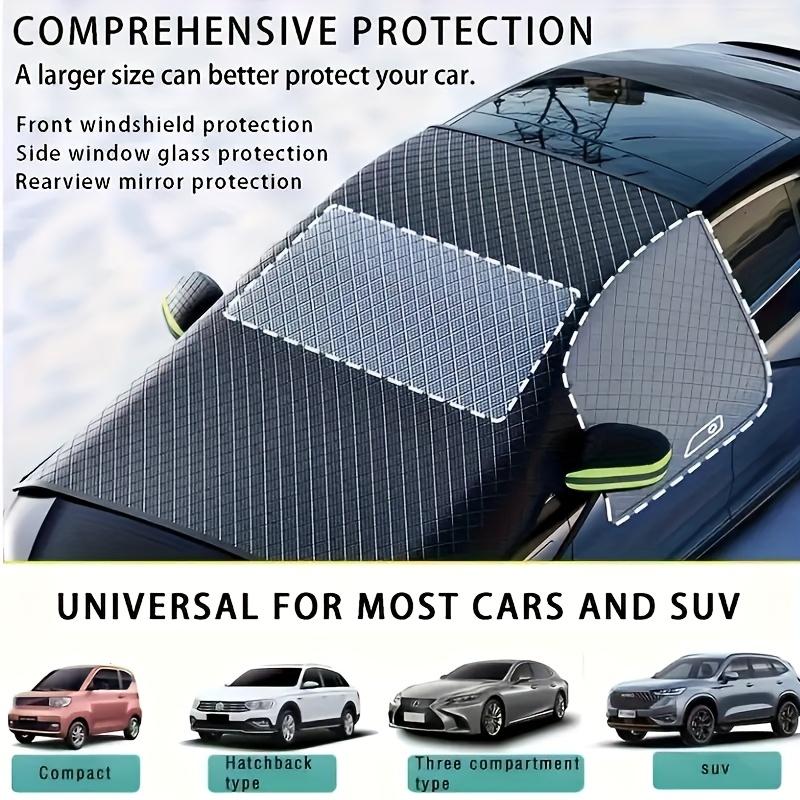 Durable Oxford Fabric Windshield Cover with UV Protection & Snow Shield, Easy Install & Durable for Winter Driving, Snowy Road Safety, Flexible Design