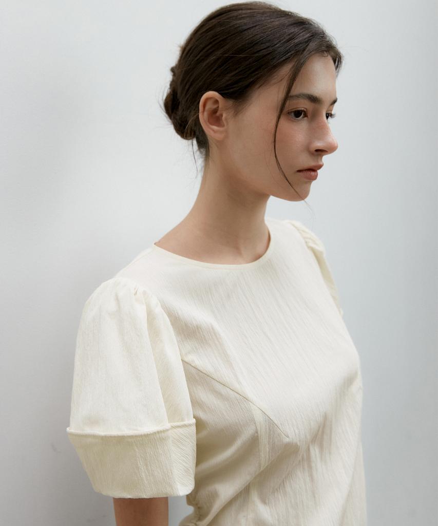 OCTETTE Wringkle Volume Blouse_2Color