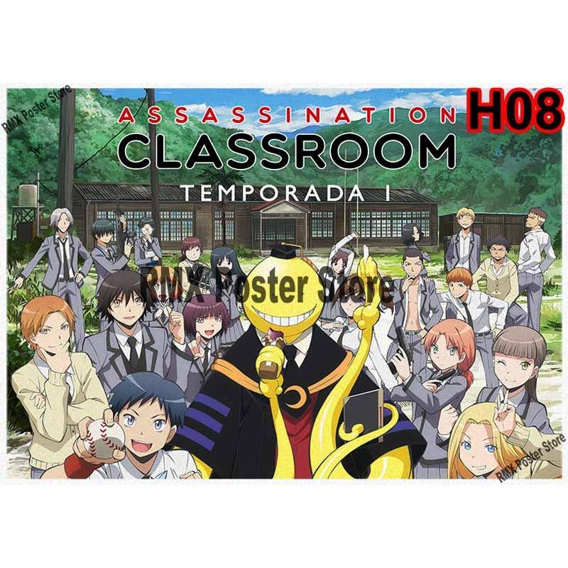 Classic Assassination Classroom Anime Poster White Coated Paper Art Printed Retro Posters Home Room Bar Decor Wall Stickers