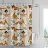 Nordic Minimalist Figure Illustration Shower Curtain Hotel Homestay Bathroom Partition Curtain Waterproof and Moisture-proof