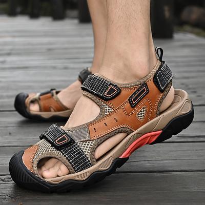 New Summer Men's Sandals Outdoor Roman Casual Shoes Wading Sandals Flat Non-slip Sneakers Men's Beach Sandals Big Size 39-46