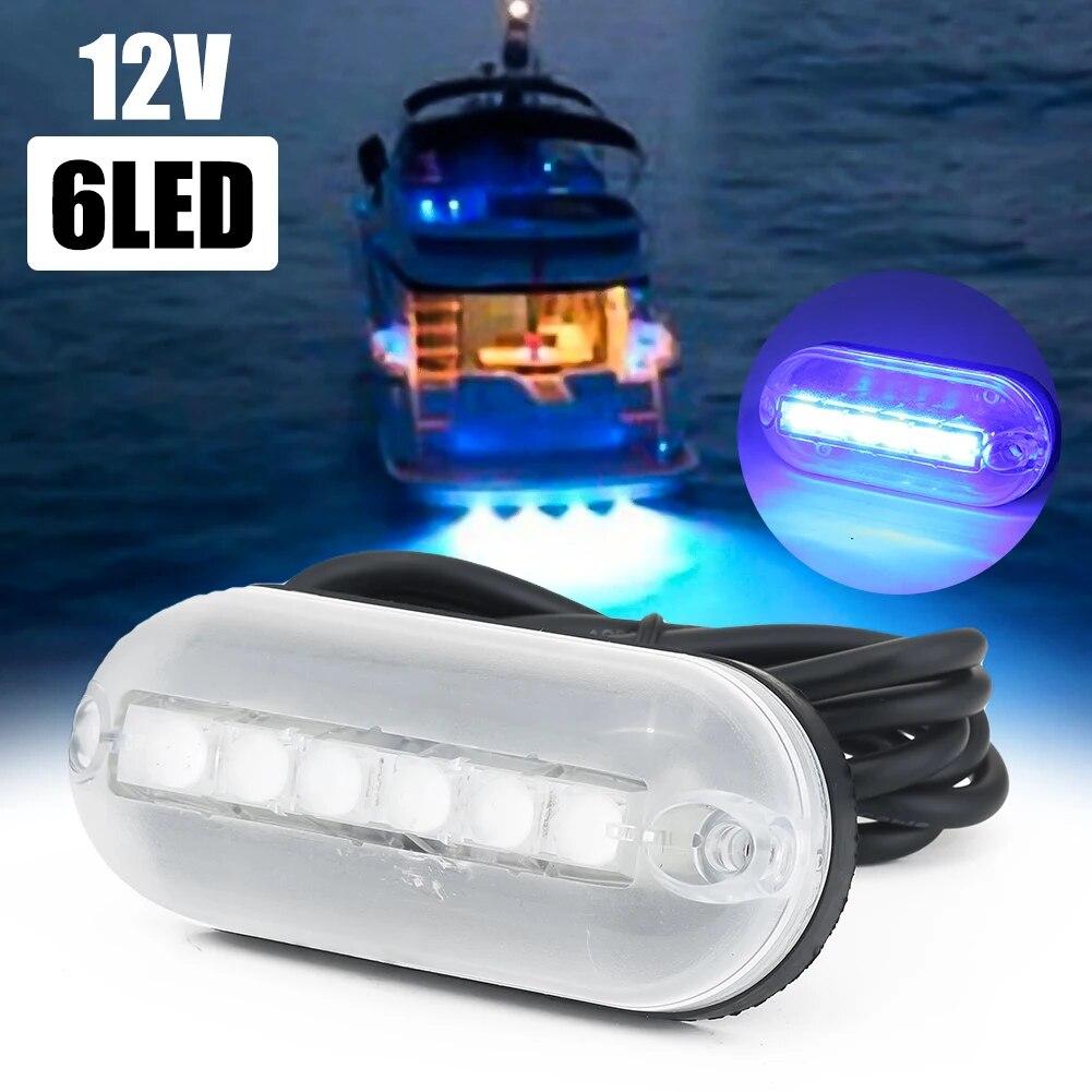 

Yacht Underwater Light 6 LED Navigation Light For Truck Boat Stern Anchor Light Marine Boat Sail Marine Yacht Accessories New
