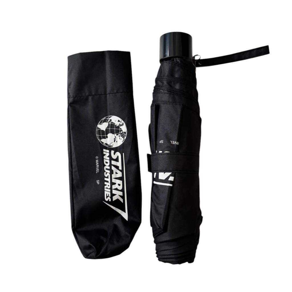 Small Planet Marvel Iron Man Folding Blackout Umbrella with Stark Industries Logo