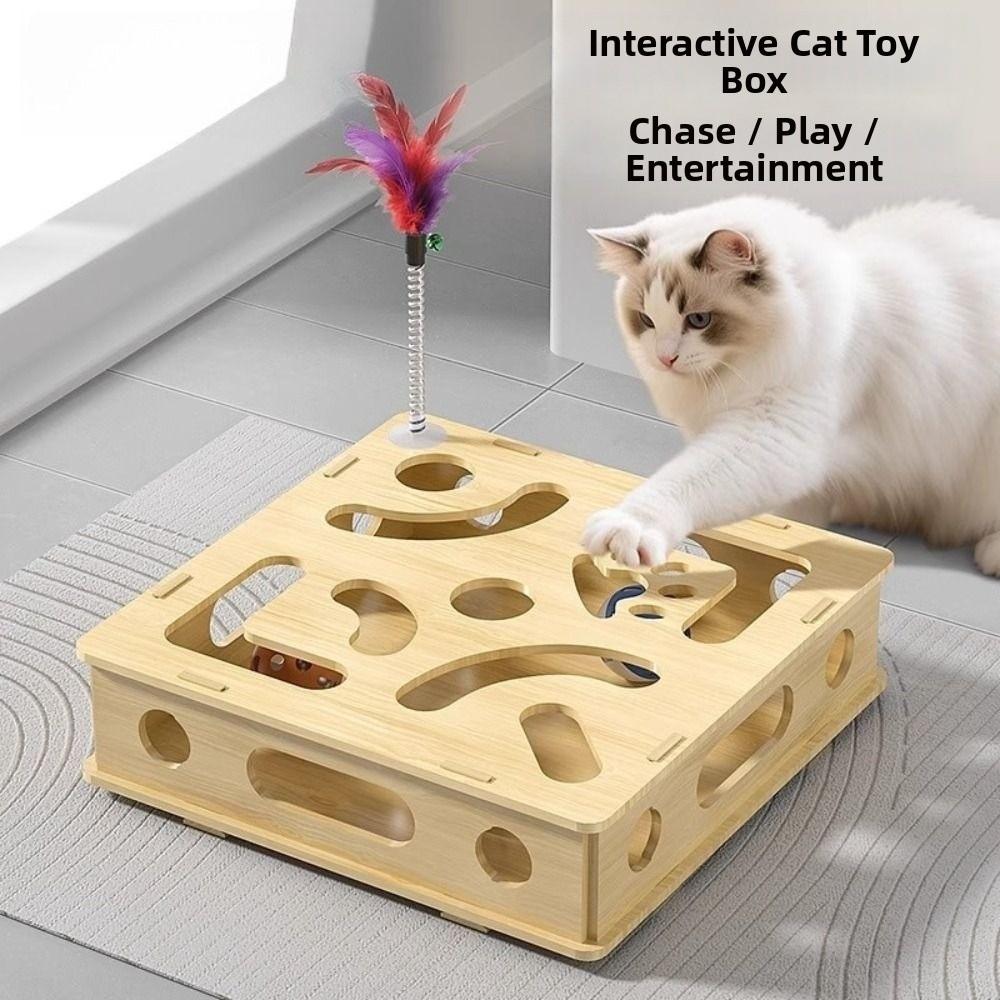 Creative Pet Puzzle Track Toy Funny Cat Exercise Toy Cat Teasing Box  Solo Play Time