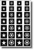 RT Diorama Solid Scale Allied Stars Masking Stickers for Plastic Models 1/35 6-12mm (2 Types) (RTDSOLMRK002-35)