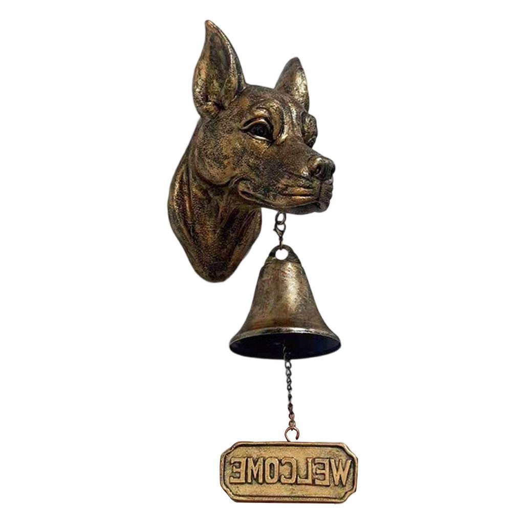 Animal Welcome Bell with Welcome Sign Dog Welcome Doorbell Wall Mounted Dog Door Bell for Farmhouse Home Front Door Entrance