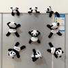 Stuffed Panda Plush Toy Cartoon Refrigerator Decor Soft Plush Panda Refrigerator Magnet