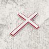 Raised Crosses Car Emblem Metal Decoration Weather Resistant Adhesive Sticker Decal for Vehicles Tailgate