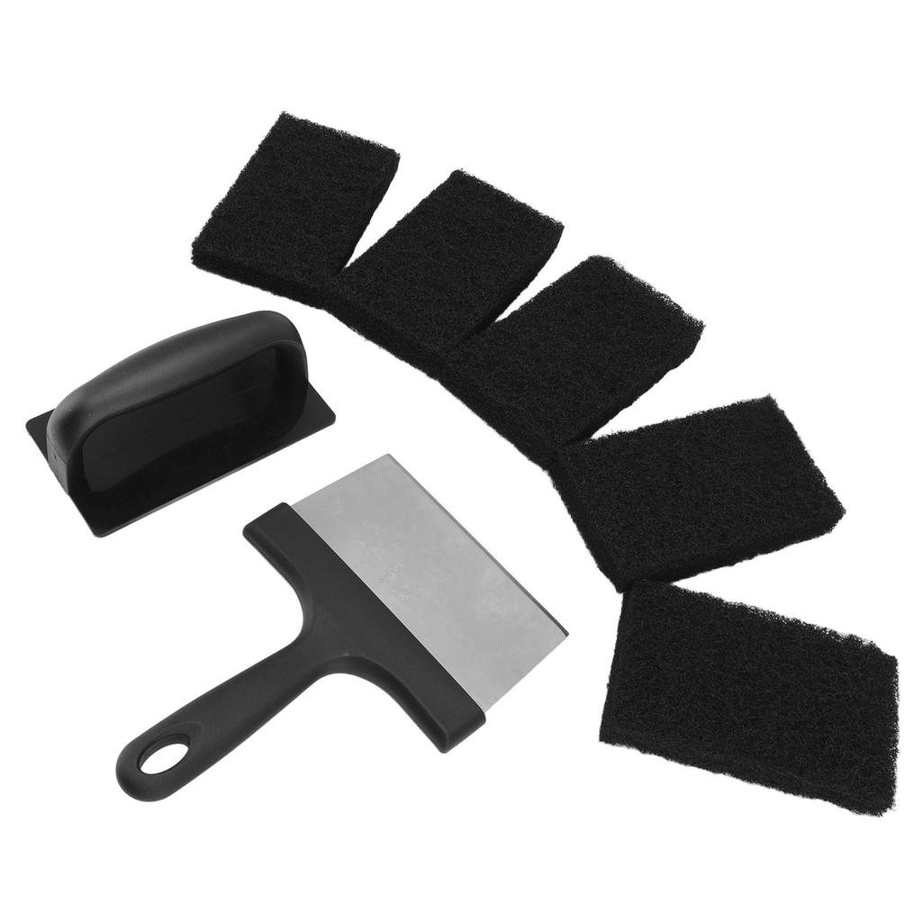 Barbecue Grillplatte Reinigungsset BBQ Grillreiniger Set Enthält Edelstahl Schaberbürste