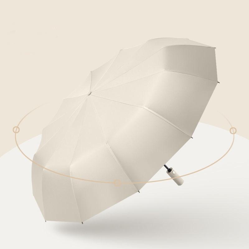 Automatik-Taschenschirm mit 12 Knochen, 105 cm Durchmesser, für Sonnen- und Regenschutz.