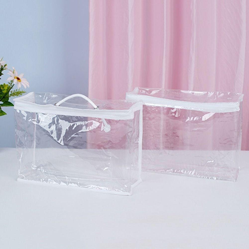 PVC Pillow Storage Bags Transparent Quilt Packing Bag Durable Blanket Storage Container