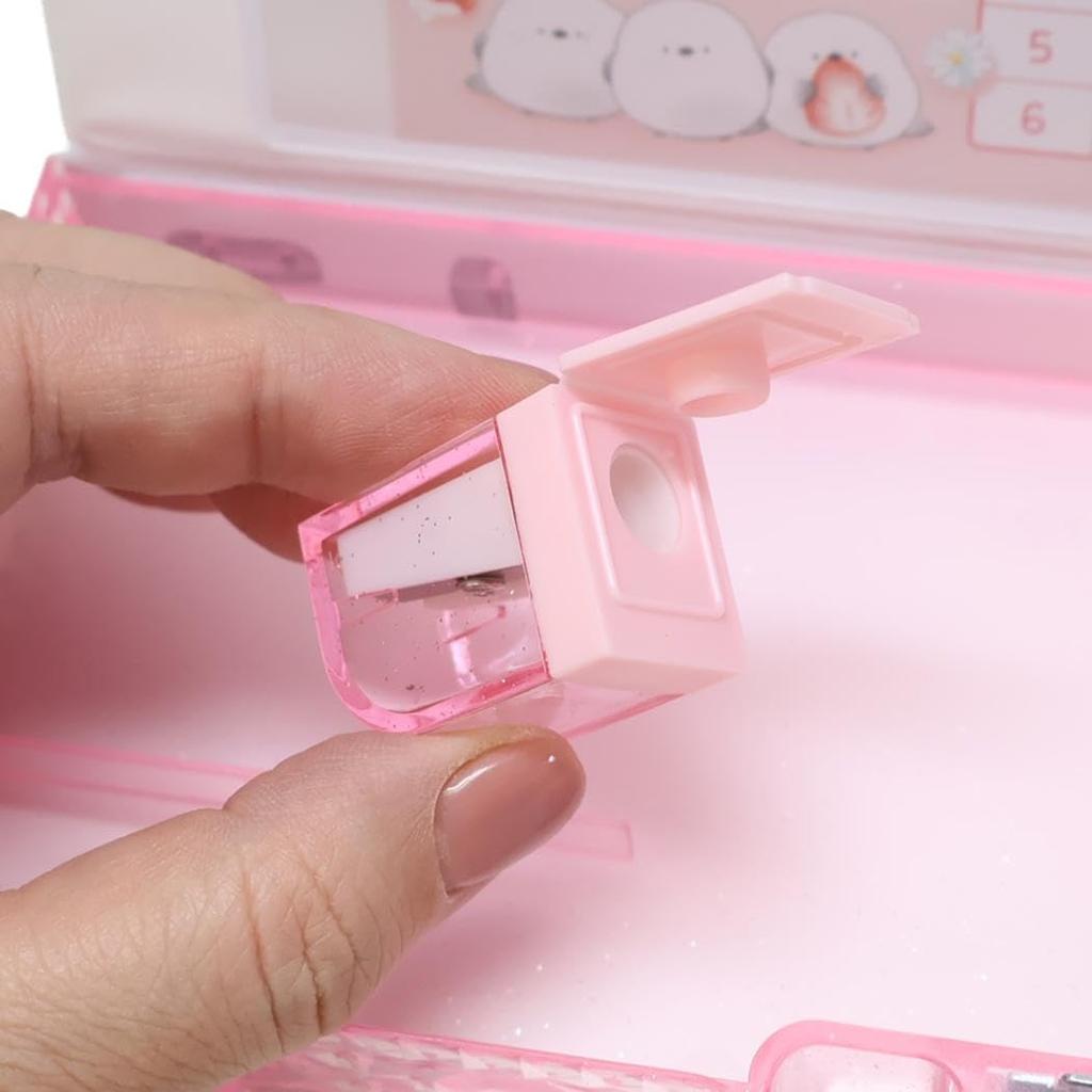 Silgi cepli kalem kutusu Daifuku Tit [Kalem Kutusu] Çift taraflı / Uzun kuyruklu