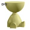 Flacher Couchtisch mit Ablagefach, runder Beistelltisch, für Schlafzimmer, Küche, Wohnzimmer, kleiner Raum, Sofa, Nachttisch, Beistelltisch