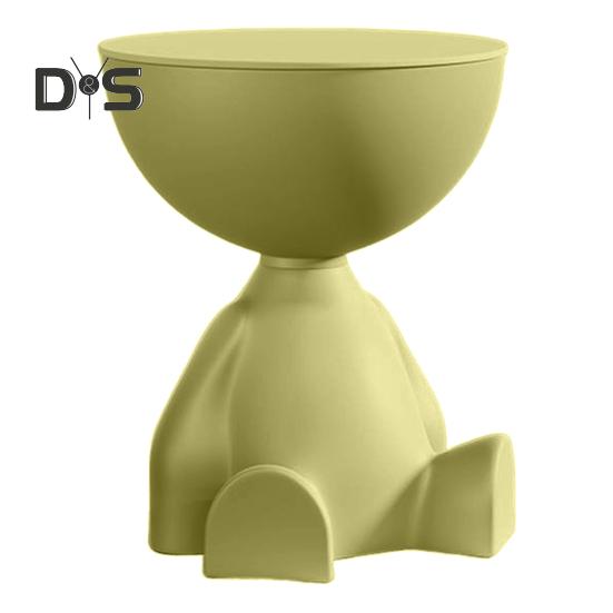 Flacher Couchtisch mit Ablagefach, runder Beistelltisch, für Schlafzimmer, Küche, Wohnzimmer, kleiner Raum, Sofa, Nachttisch, Beistelltisch