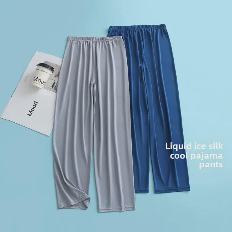 

Чоловічі піжамні штани Cool Silky на 9 точок - Liquid Ice Silk, висока еластичність, мерсеризація 5XL [recomm. 85-98 kg] сірий колір