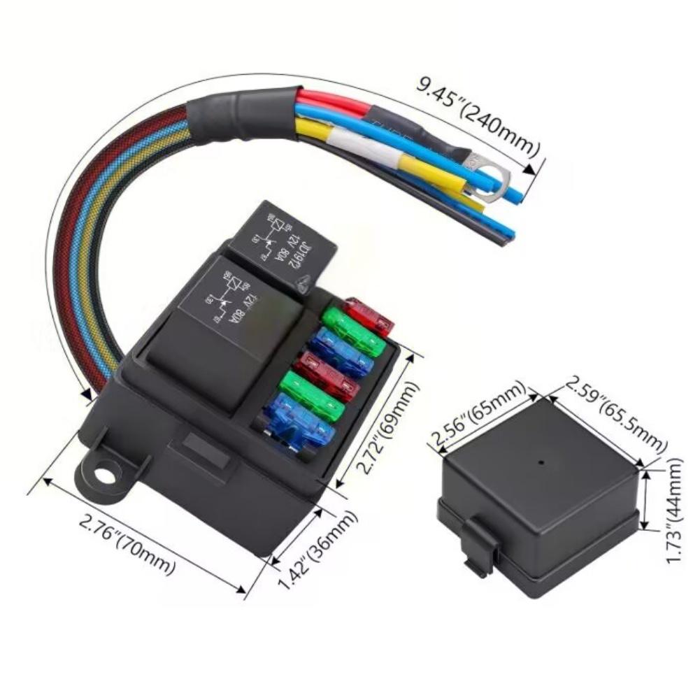 Truck RV Fuse 12V 24V Relay Easy Installation Efficient Circuit Management 12V 24V Automotive Fuse Heavy-duty Materials