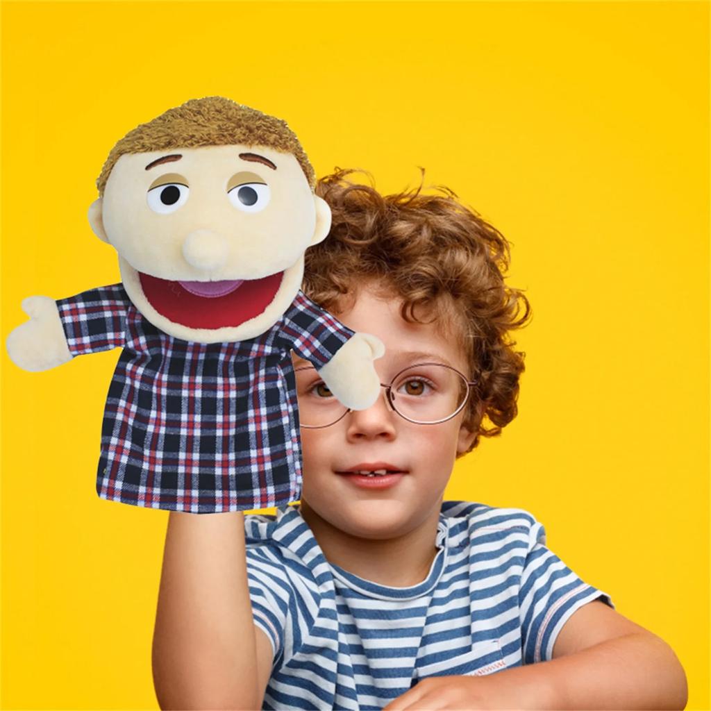 בובות כפפה קטיפה ממולאות בובות פה נפתח צעצועים צעצועי משחק תפקידים משפחתיים בובות לילדים סיפורים בובות קאוואי מתנה
