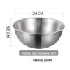 ZISIZ 304 Food-Grade Stainless Steel Mixing Bowl