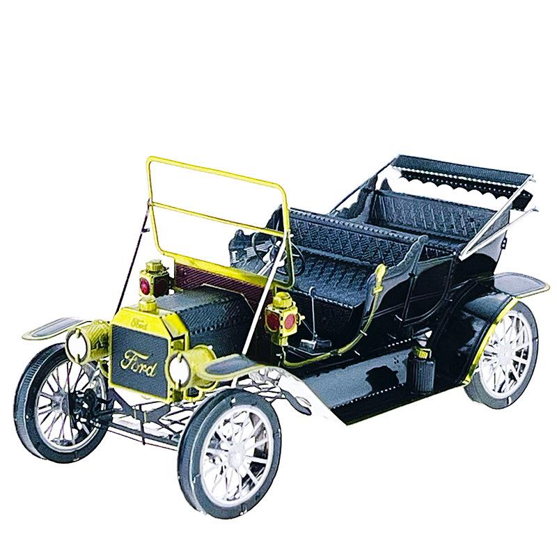 Vintage Model 1908 Model T All-Metal 3D Puzzle Toy - No Glue Needed