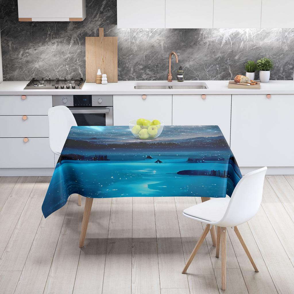 VIKAMA Starry Sky Tablecloth Nordic Ins Style Dining Table Cloth Living Room Dining Room Romantic Atmosphere Tool