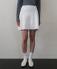 Laminez Slub Flare Skirt - Ivory