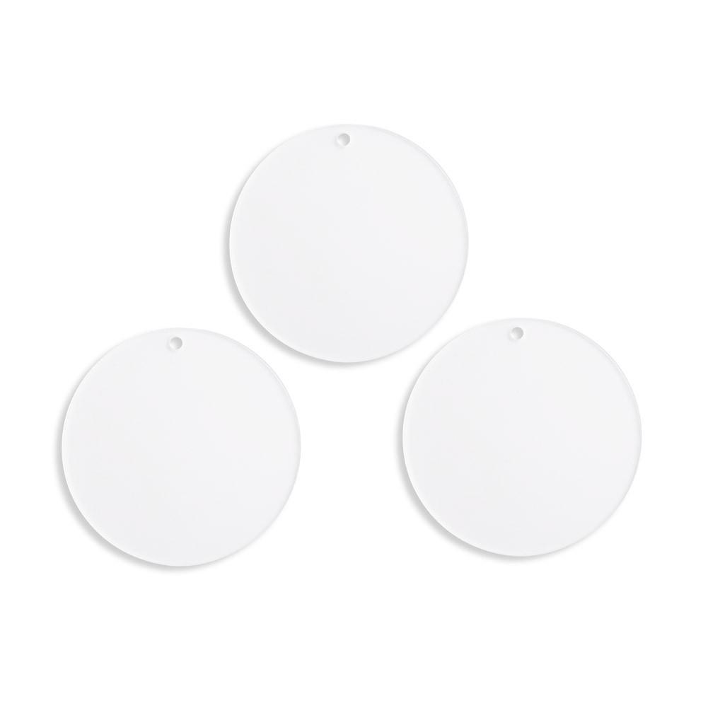 Acrylic Acrylic Round Plate Bauble Blank Clear DIY