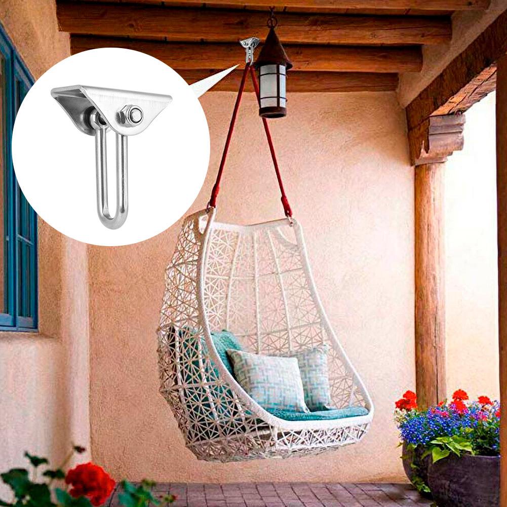 Stainless Steel U Type Suspension Swing Hanger Hook Fixed Plate Hammock Hanging Chair Accessory