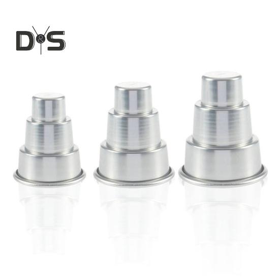 Food Grade Non Stick Cake Mold Aluminum Alloy High Temperature Resistant 3 Tiers Cake Pan Party Decor