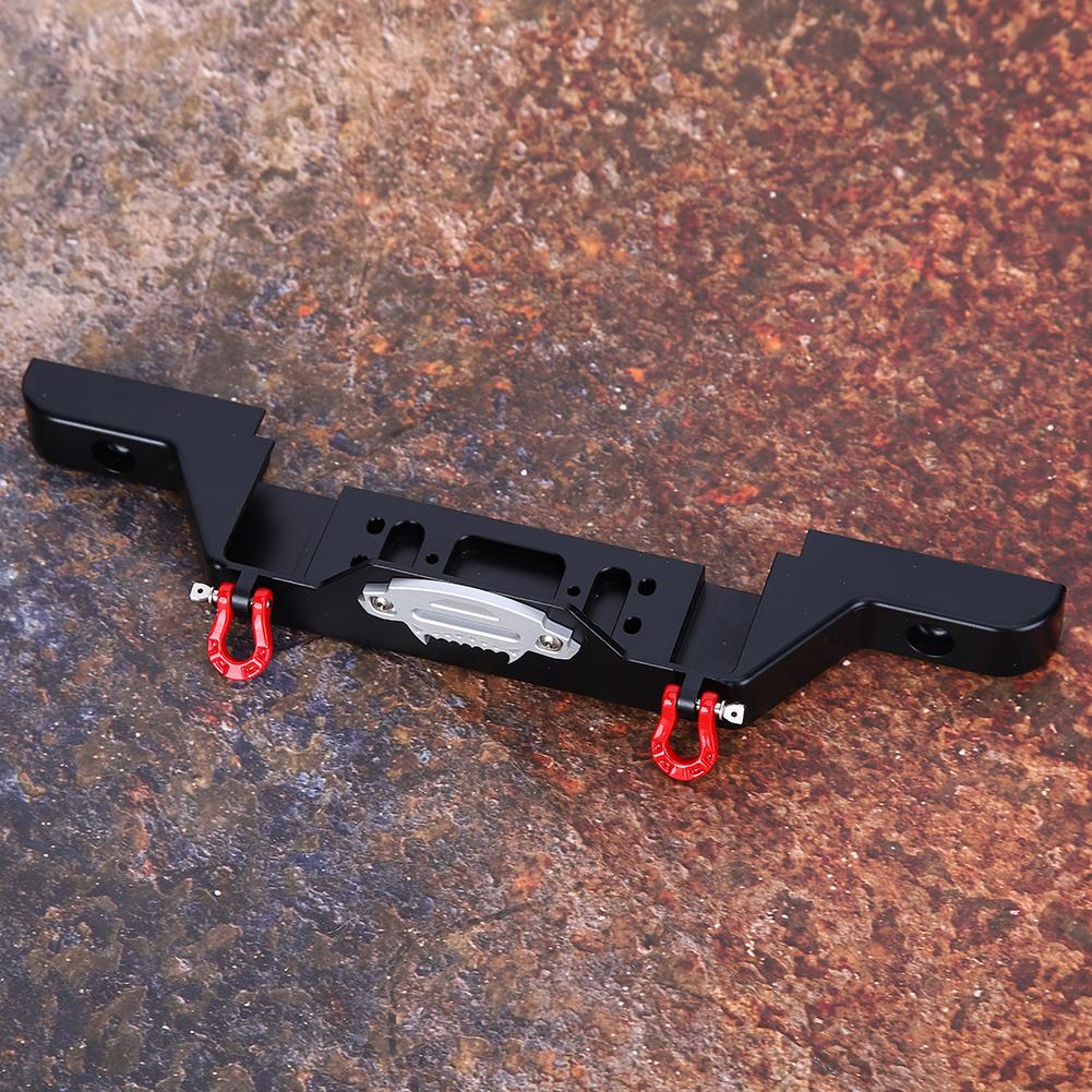 110 Front Bumper AntiCollision Metal RC Accessories with LED Light for SCX10 Traxxas TRX4 Defender