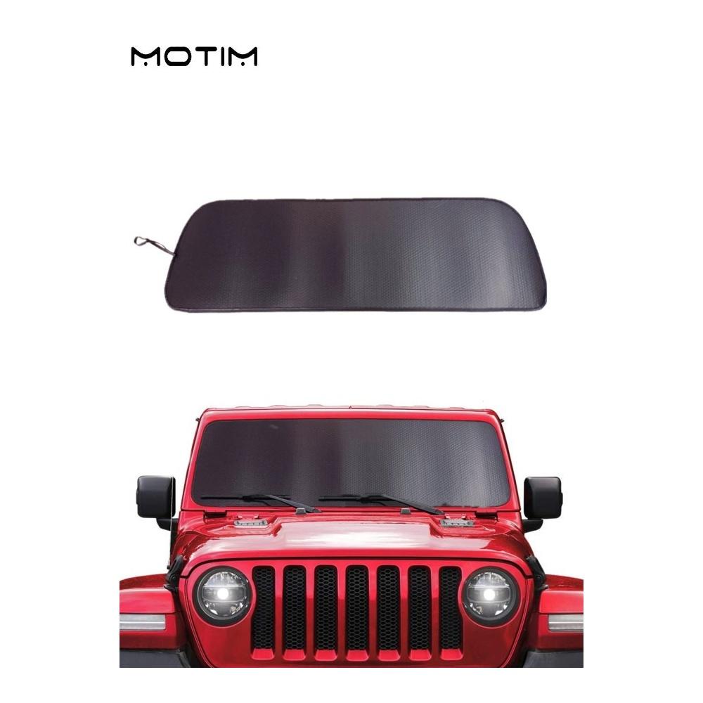 

Front Windshield Sunshade for Jeep Wrangler JL 2018 to 2022 3 Layers Aluminum Foil Structure UV Rays and Heat Shield Protector Sun Visor Keep Your Ve