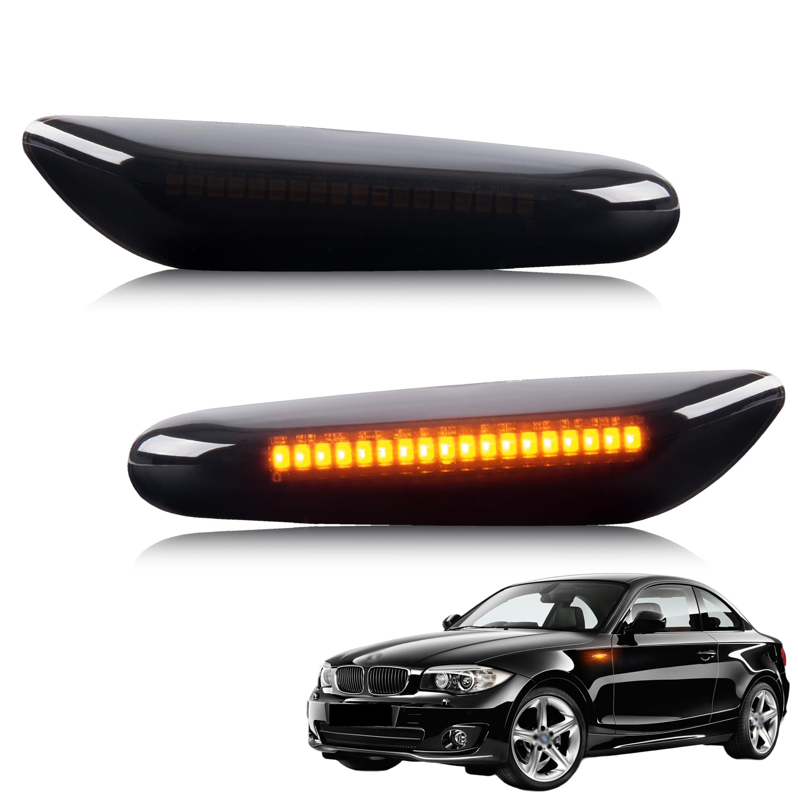 

GemPro LED Side Marker for 1 Series E81 E82 E87 E88 3 Series E36 E46 E90 E91 E92 E93 5 Series E60 E61 X3 E83 X1 E84 X5 E53 Front Fender Turn