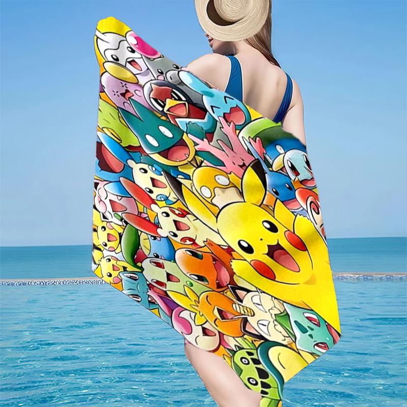 Pika And Friends In Spring Beach Towel, Super Soft Microfiber, Gift for Her/Him, Birthday, for Pool, Beach, Travel, Home Decor Fan gifts
