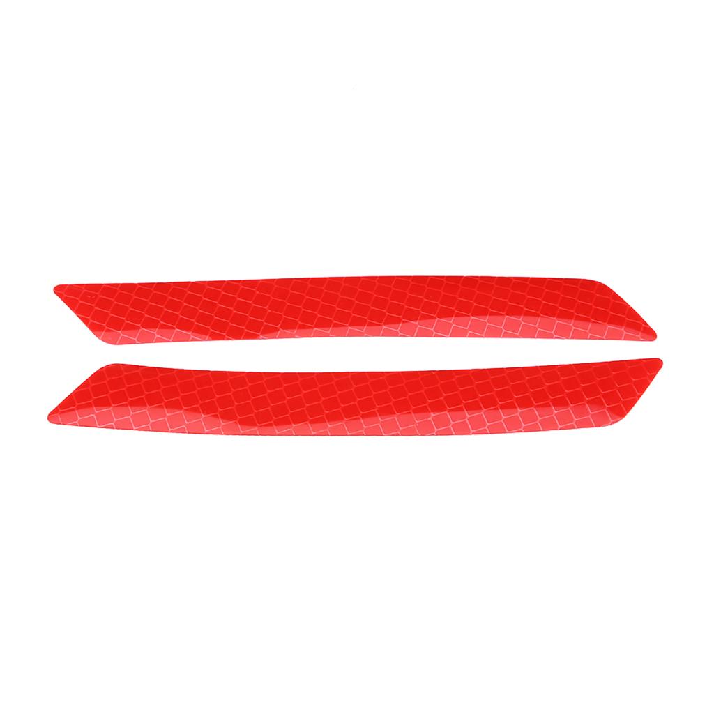 4Pcs Car Wheel Eyebrow Bumper Reflective Safety Warning Strip Tape Sticker Decal Red
