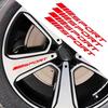 Moda 4 pezzi Adesivi per auto Cerchioni Sport Racing Strisce fai da te Adesivi decorativi Emblema Styling auto Auto SUV Camion Accessori