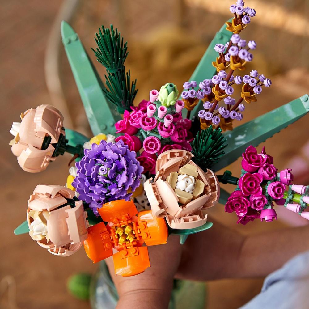 Style Rose Flower Building Blocks - Mood-Enhancing Assembly Experience, Home Desk Decoration, Perfect Gift for Valentine's Day