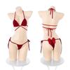 Costume bikini a farfalla con lacci sui fianchi, biancheria intima erotica, sexy tre pezzi estivo