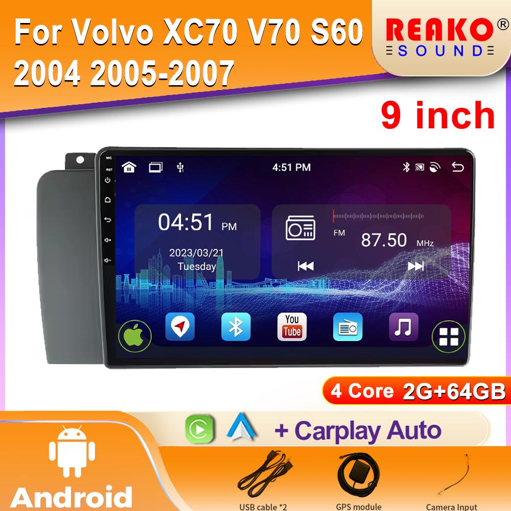 

Android Car Radio для Volvo XC70 V70 S60 2004 2005-2007 Мультимедиа Bluetooth Плеер Навигация 4G GPS Carplay стерео 4 core 1GB+32GB carplay