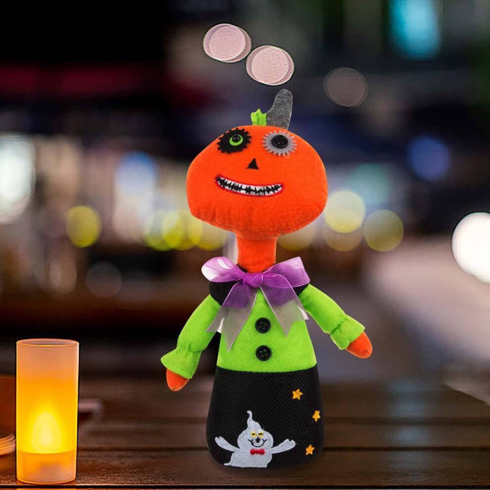 Decoración de Mesa Calabaza Esqueleto Bruja Figura Sentada en Estante Figura Regalo Para Otoño Decoración Suministros para el Hogar