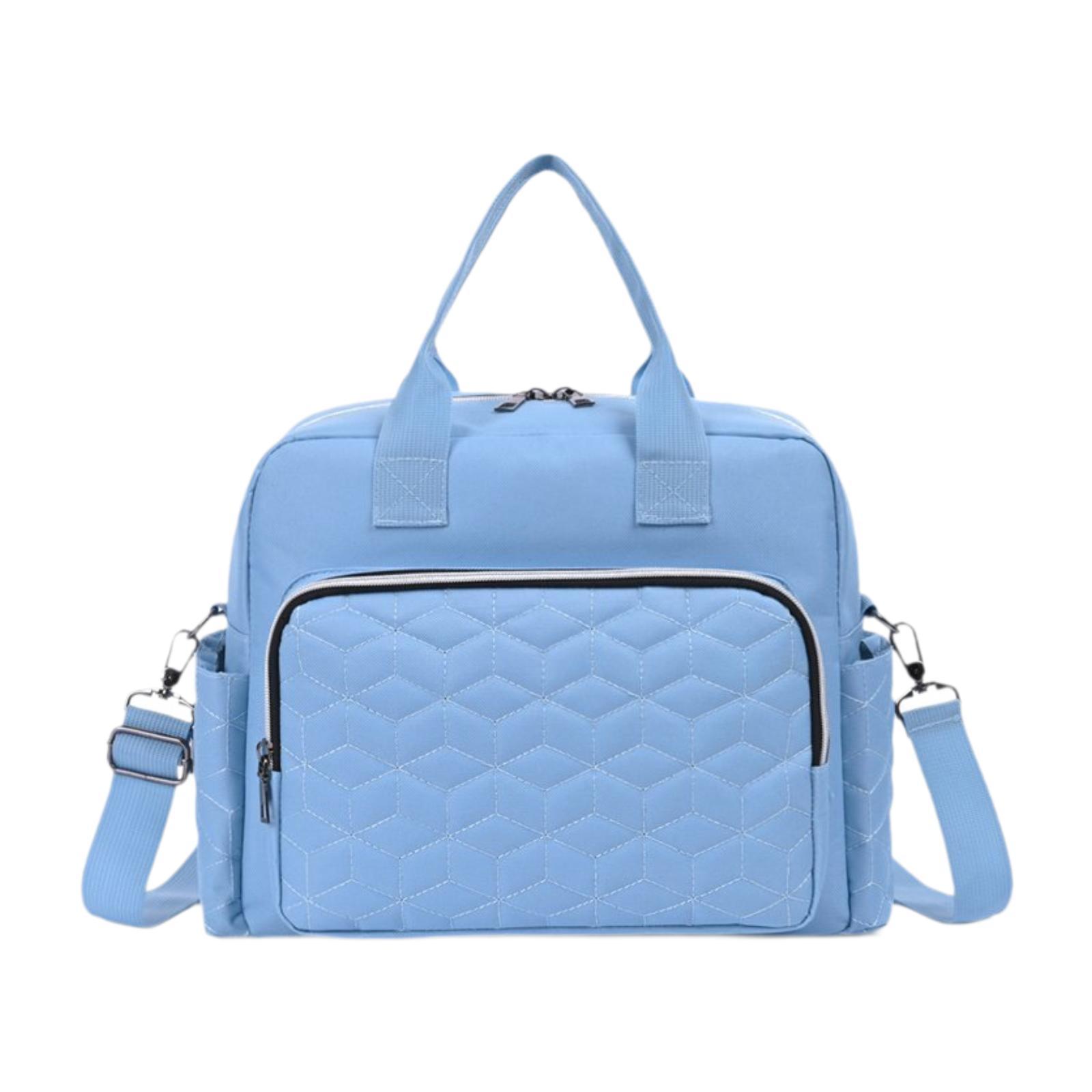 

Diaper Bag Tote Stylish Large Unisex Multifunctional Travel Diaper Bag for Mom for Travel Outgoing Outdoor Activities Mom Dad светло-синий